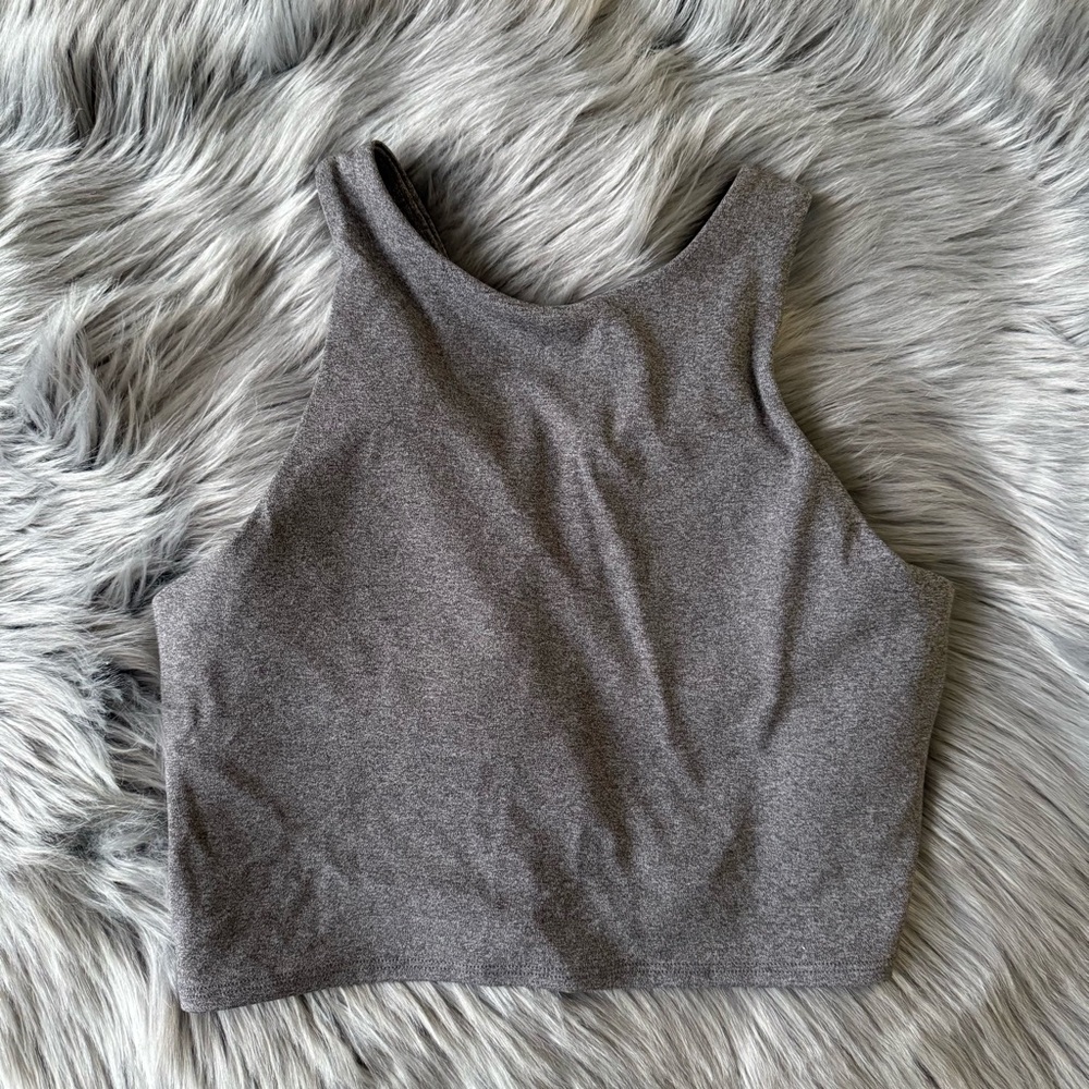 Athleta Purpose crop sports bra A-C in heather grey
